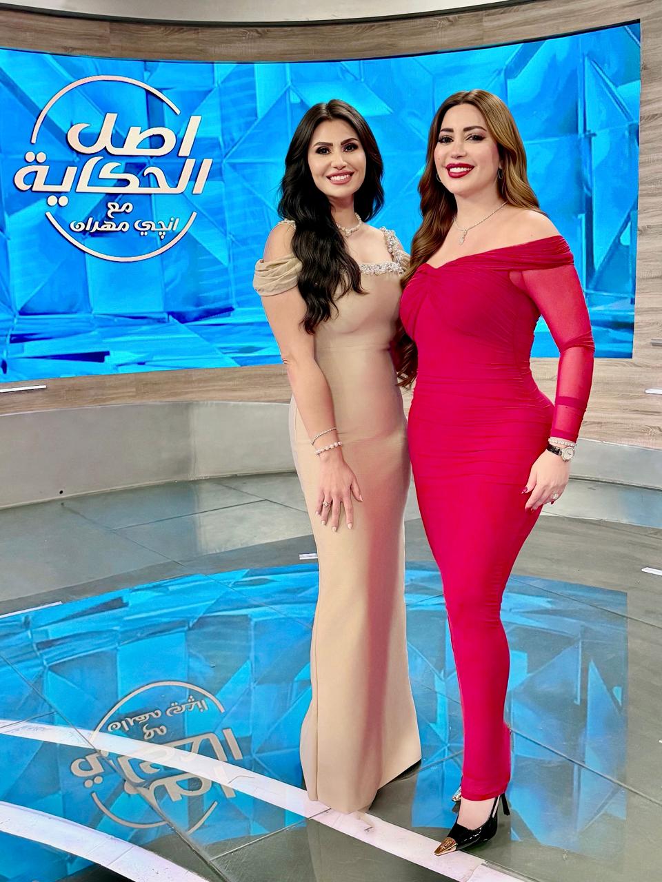 <strong>نسرين طافش والإعلامية إنجي مهران</strong>