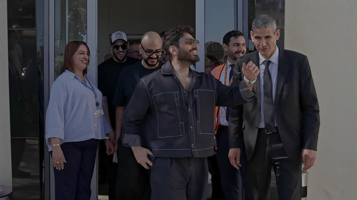 <strong>تامر حسني مع جمهوره بالمغرب</strong>