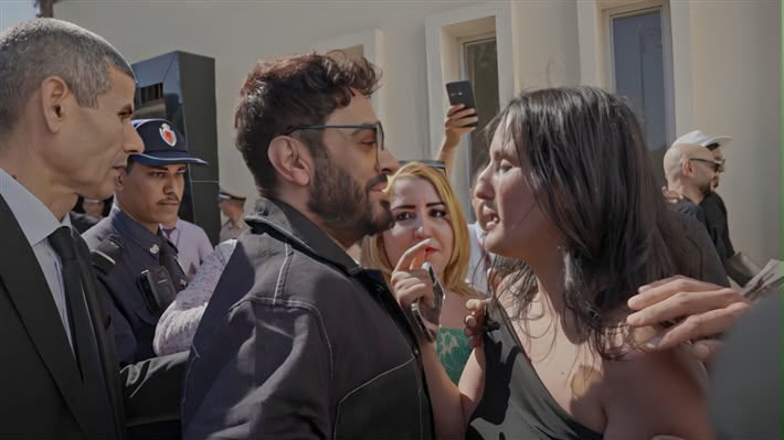 <strong>تامر حسني مع جمهوره بالمغرب</strong>