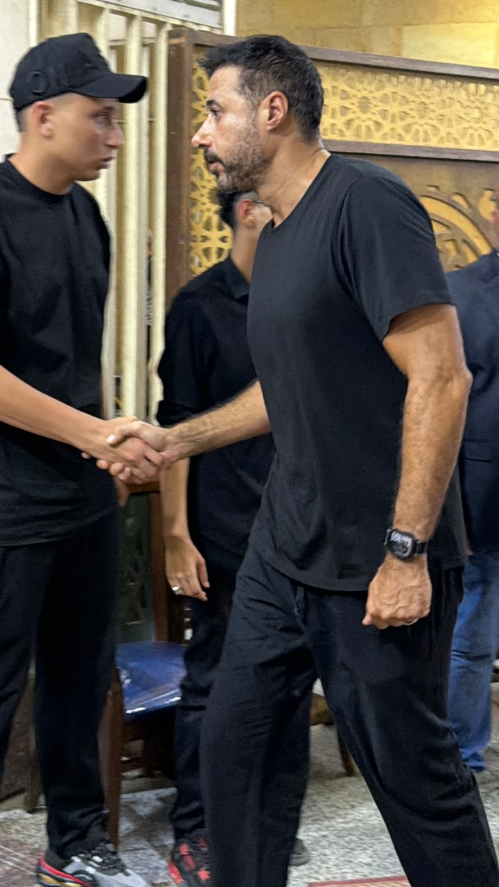 <strong>مراسم عزاء المنتج الفني الراحل ياسر صبحي</strong>