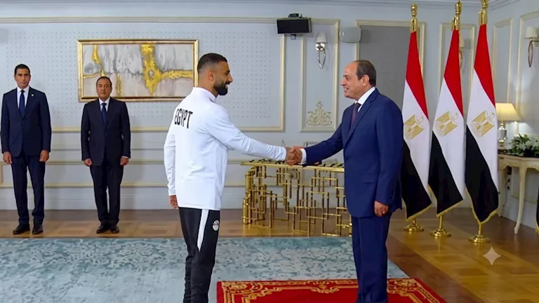 محمد صلاح والرئيس السيسي