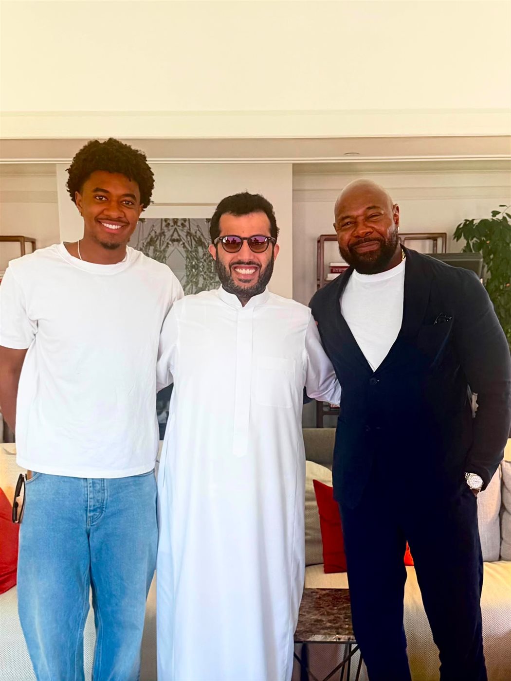 <strong>المستشار تركي آل الشيخ وأنطوان فوكوا</strong>