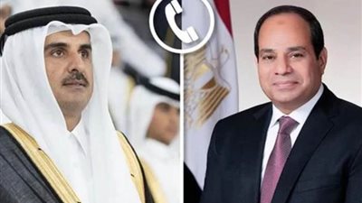 الرئيس السيسي وأمير قطر يؤكدان أهمية العمل لاحتواء الأوضاع الإنسانية بالسودان