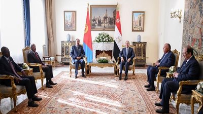 الرئيس السيسي يستقبل نظيره الإريتري بقصر الاتحادية