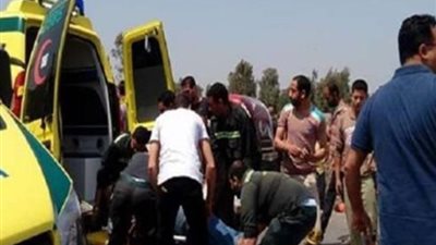 إصابة شخصين إثر تصادم سيارة أعلى دائري بشتيل اتجاه الهرم