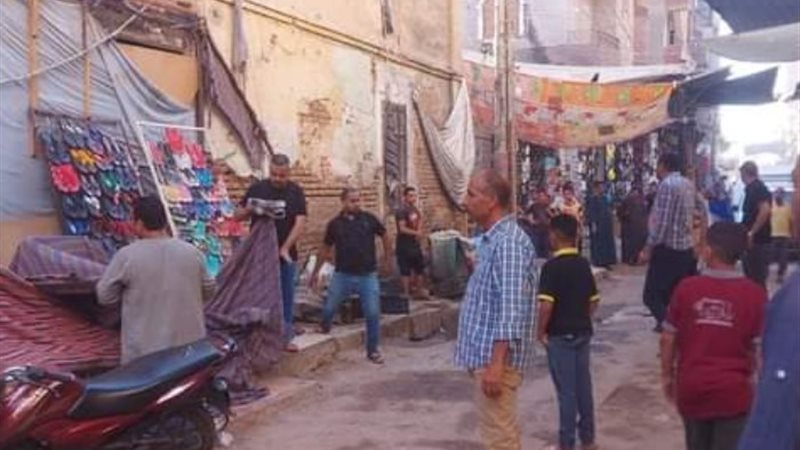 صورة لرفع الإشغالات بمركز ملوي بالمنيا
