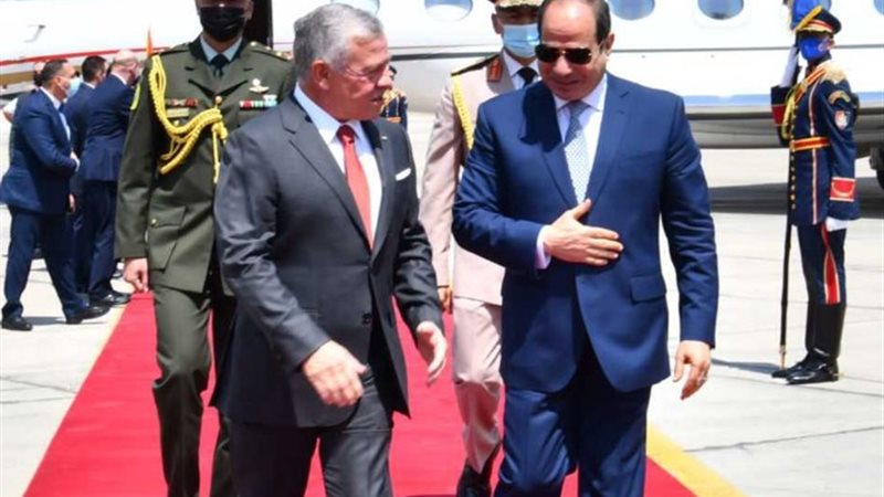 أرشيفية- استقبال الرئيس السيسي للعاهل الأردني
