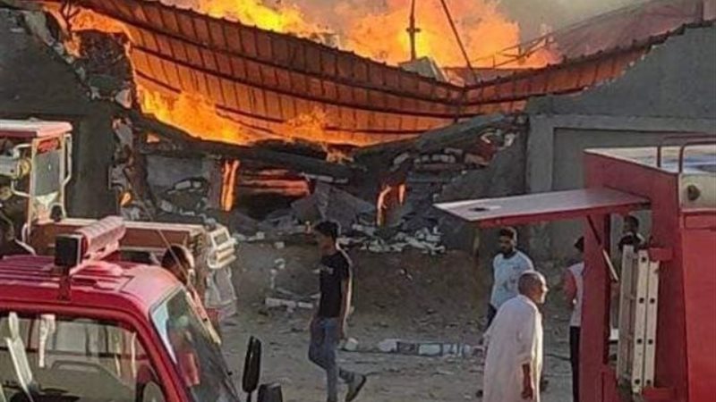 حريق مصنع الكرتون