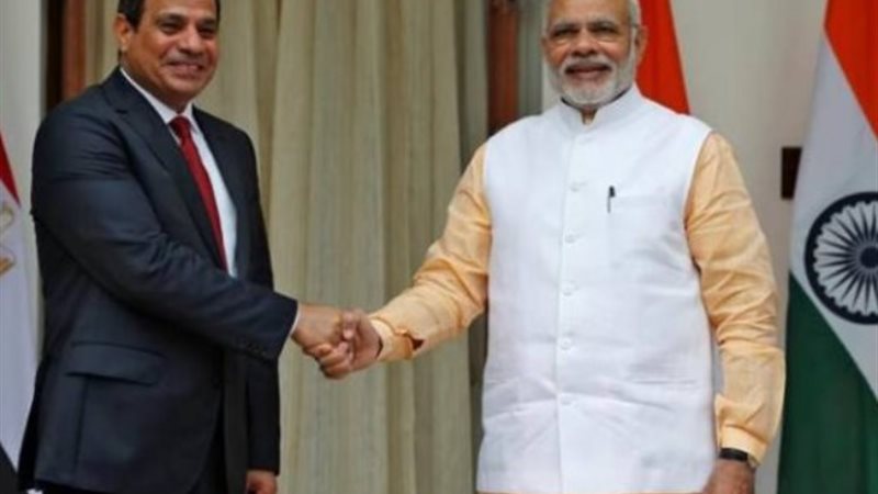 الرئيس السيسي ورئيس الوزراء الهندي ناريندا مودي