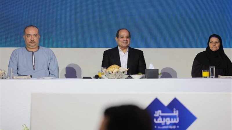 الرئيس السيسي خلال افتتاح مشروعات بني سويف