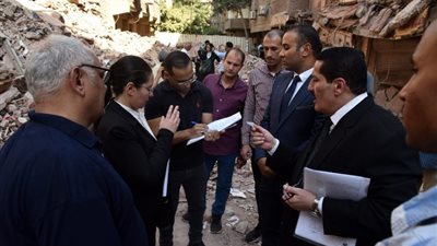 معاينة النيابة تكشف تفاصيل جديدة بشأن انهيار عقار العمرانية