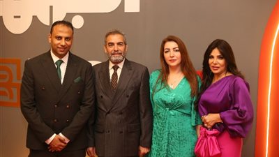 حضور الفنان أحمد عبد العزيز وزوجته الكاتبه الصحفية دينا شرف الدين   حفل انطلاق موقع الجمهور