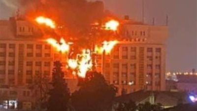 ارتفاع عدد مصابي حريق مديرية أمن الإسماعيلية إلى 41 شخصا