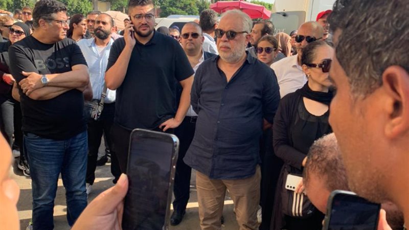 أشرف زكي في جنازة تامر ضيائي