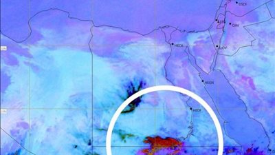 الأرصاد تنشر صور الأقمار الصناعية عن سوء الأحوال الجوية بأبو سمبل