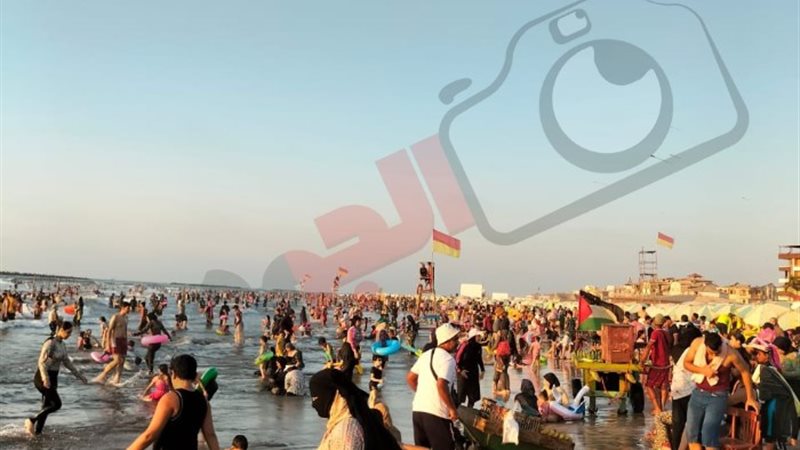 شواطئ مدينة رأس البر اليوم