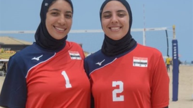 لاعبي منتخب مصر للكرة الطائرة الشاطئية