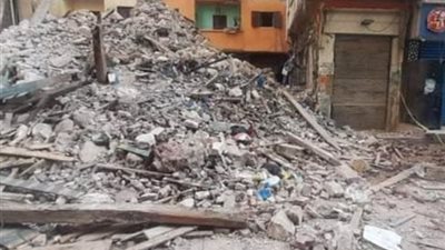 انهيار عقار سكني مكون من 5 طوابق بمنطقة الساحل في شبرا