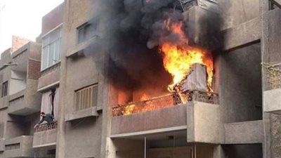 مصرع طفل وإصابة شقيقته إثر حريق شب داخل شقة سكنية بالدقي