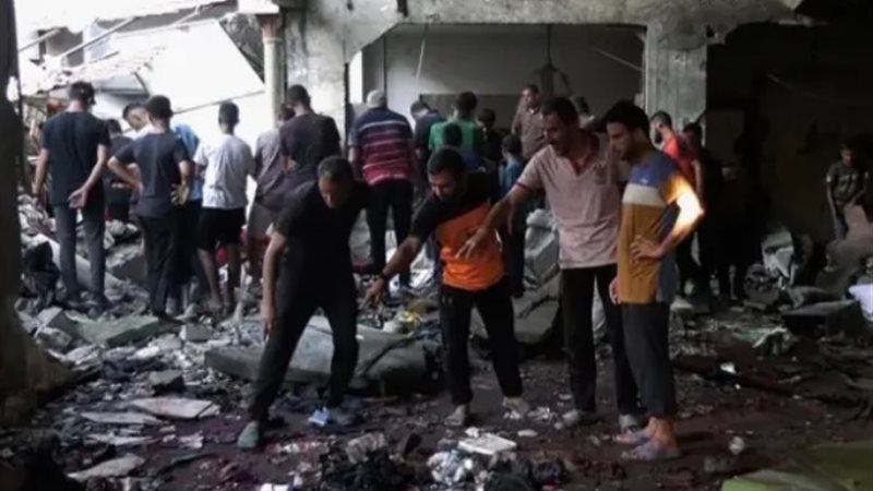 استهداف الاحتلال لمدرسة التابعين في غزة