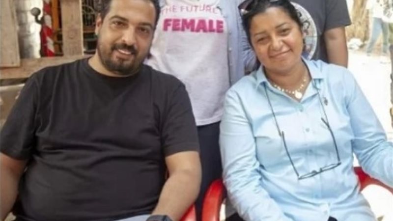 المخرجة شيرين عادل وتامر فتحي