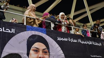 استقبال أحمد الجندي وسارة سمير أبطال مصر في أولمبياد باريس (صور)