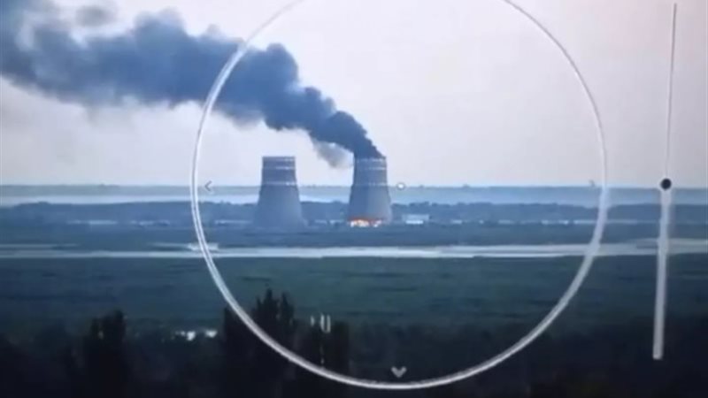 حريق في محطة زابوريجيا النووية الأوكرانية