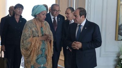 الرئيس السيسي يناقش الأوضاع في غزة والسودان مع نائبة سكرتير الأمم المتحدة