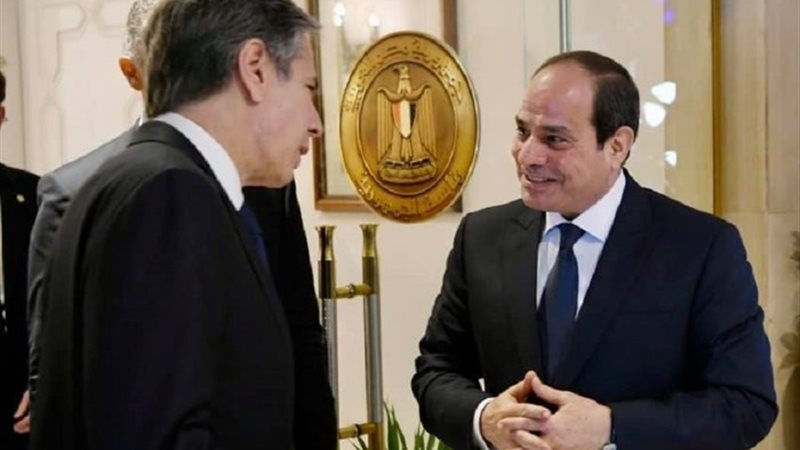 الرئيس السيسي وأنتوني بلينكن - أرشيفية