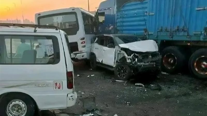 حادث أعلى كوبري الدائري
