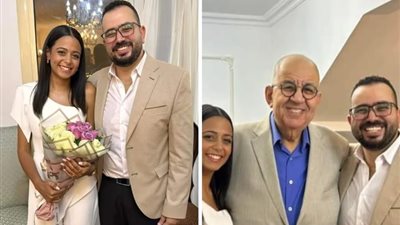 محمد التاجي يحتفل بحفل خطوبة ابنه على حفيدة فنان شهير