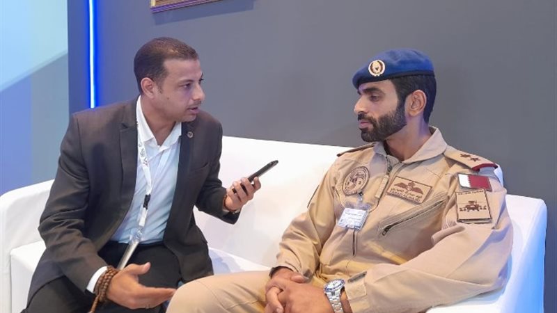 المقدم ركن فهد مبارك قائد القوة القطرية المشاركة فى المعرض 