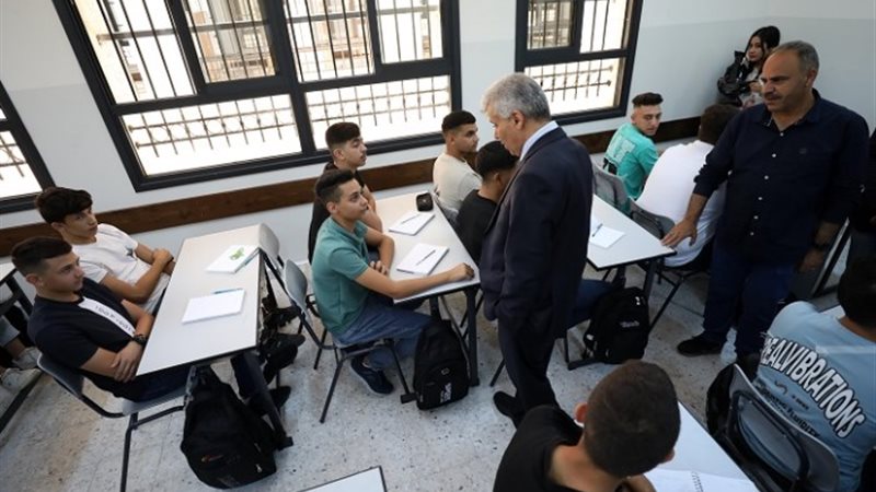 وزير التربية والتعليم الفلسطيني خلال انطلاق العام الدراسي ف
