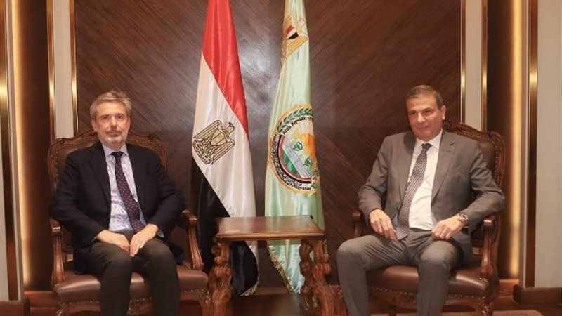 وزير الزراعة والسفير الإيطالي بالقاهرة
