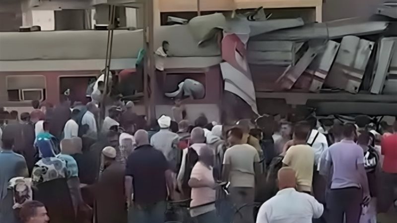حادث تصادم قطارين بالزقازيق