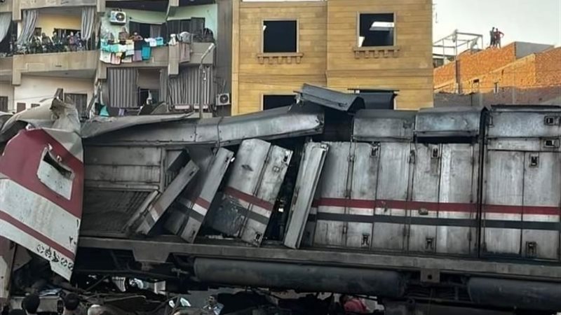 حادث تصادم قطارين بالزقازيق
