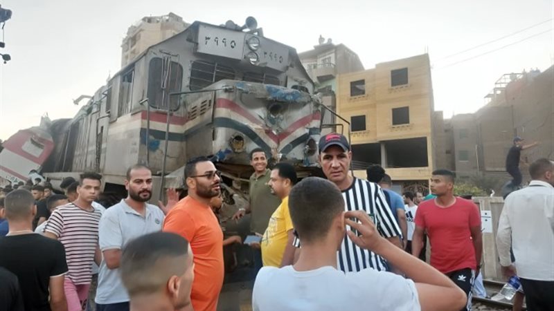 حادث تصادم قطارين بالشرقية