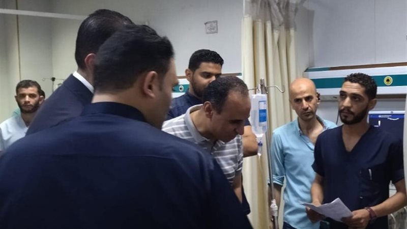 خلال تفقد مصابي حادث قطاري الزقازيق