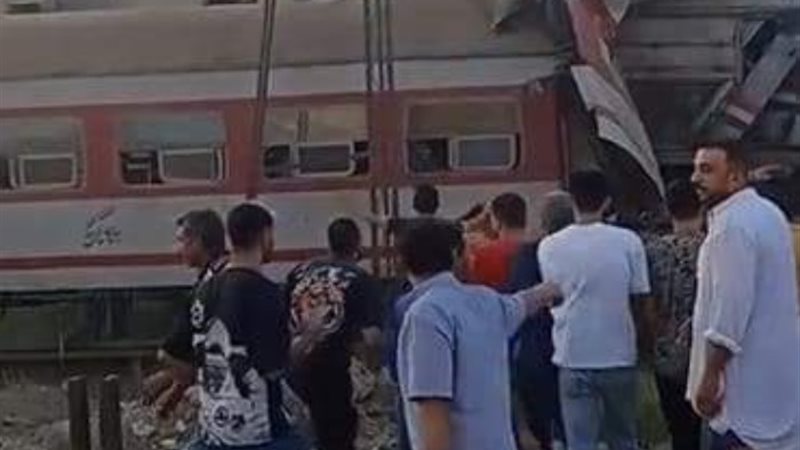 حادث تصادم قطارين بالزقازيق