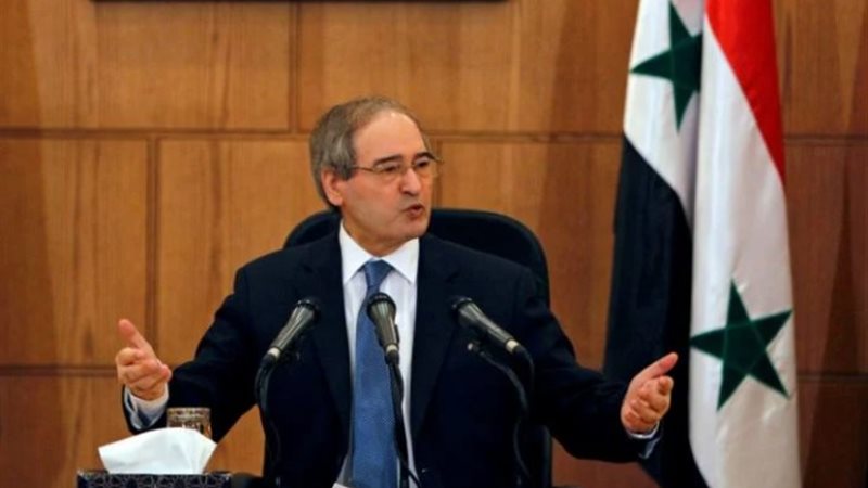 فيصل المقداد نائب رئيس الجمهورية