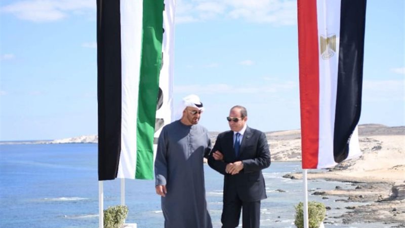 الرئيس السيسي ومحمد بن زايد فى رأس الحكمة