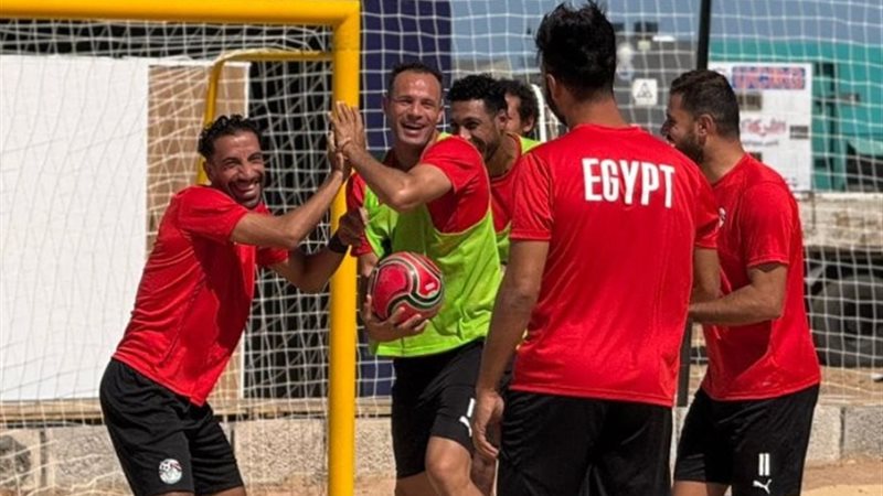 لاعبي منتخب مصر للكرة الشاطئية
