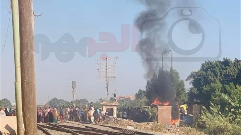 حادث قطار العياط قرية البلدة
