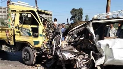 كانوا رايحين يحضروا المولد، مصرع وإصابة 18 شخصًا في حادث تصادم بالغربية