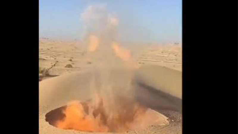 سبب ظهور النار في قلب الصحراء