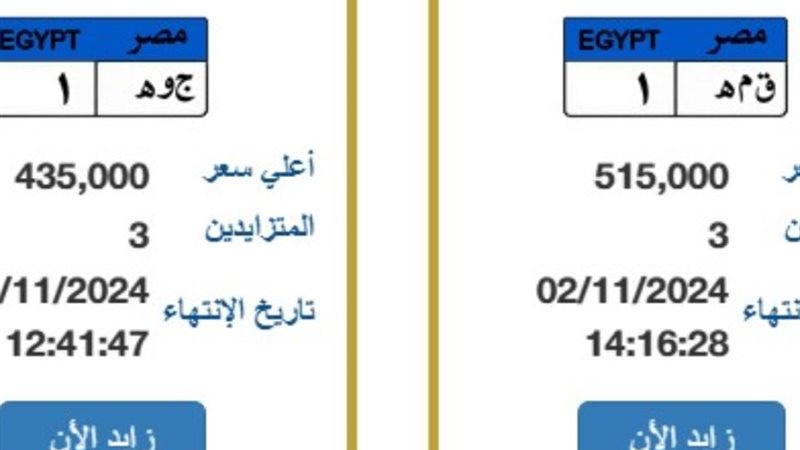 لوحات يجرى التزايد عليها