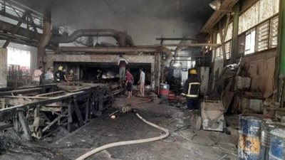 تشكيل لجنة من المعمل الجنائي لكشف ملابسات حريق مخبز بمنطقة أرض اللواء