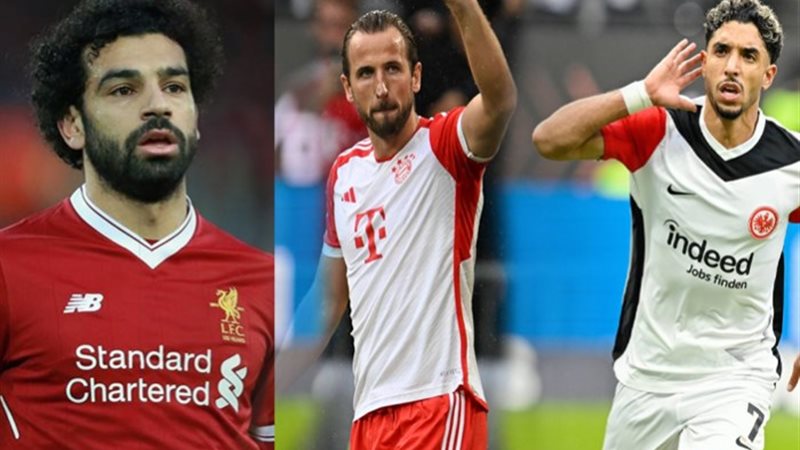 عمر مرموش وهاري كين ومحمد صلاح