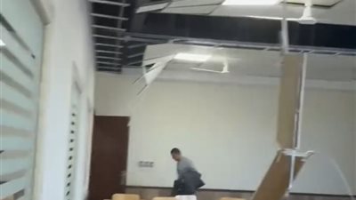 الأمطار الغزيرة تتسبب في انهيار سقف بكلية الطب بالإسكندرية