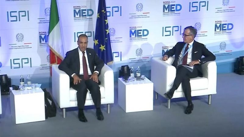 وزير الخارجية والهجرة يشارك في منتدى حوارات روما المتوسطية